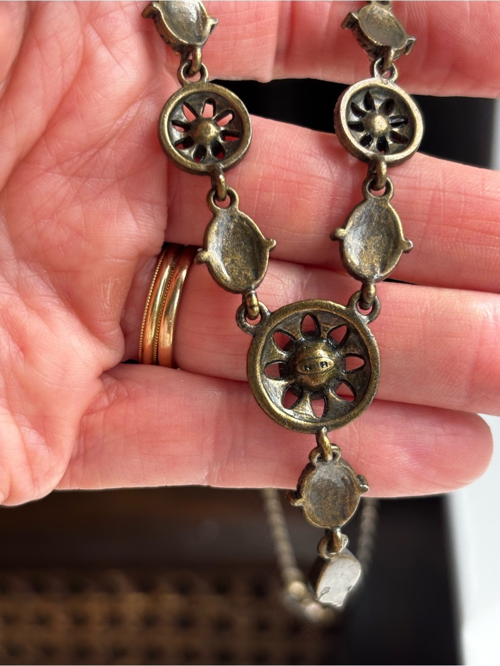 Vintage Nina Ricci Orange Crystal Pendant Necklace - Picture 4 of 4